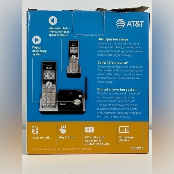 AT&T CL82215 Two-Handset Cordless Answering System with Caller ID/Call Waiting - Picture 9 of 11